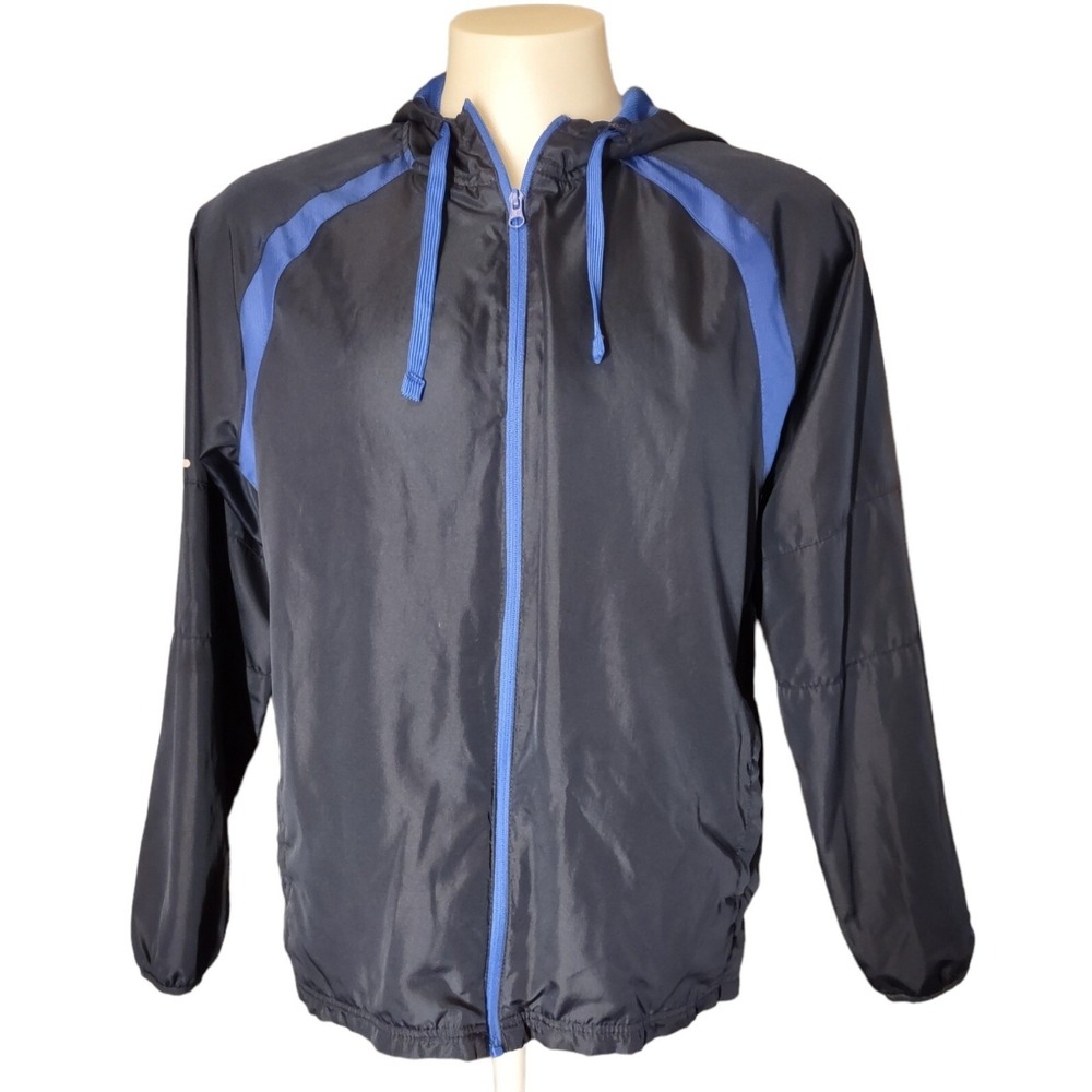 Starter Windbreaker Jacket Men's Medium Athleisure‎ Navy Blue Full Zip Y2K Retro